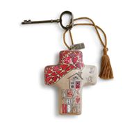 Load image into Gallery viewer, Artistic Spiritual Hearts and Cross
